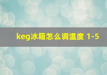 keg冰箱怎么调温度 1-5